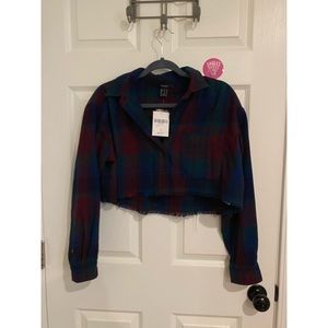 Flannel crop top